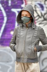 HELENA CHRISTENSEN Wearing Mask Out in New York 04/30/2020