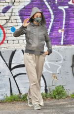 HELENA CHRISTENSEN Wearing Mask Out in New York 04/30/2020