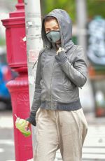 HELENA CHRISTENSEN Wearing Mask Out in New York 04/30/2020