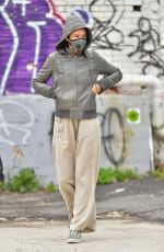 HELENA CHRISTENSEN Wearing Mask Out in New York 04/30/2020