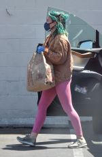 HILARY DUFF Wearing Mask Out Shopping in Studio City 04/30/2020
