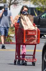 HILARY DUFF Wearing Mask Out Shopping in Studio City 04/30/2020