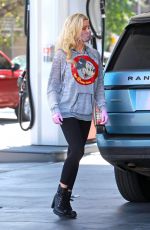 HOLLY MADISON at a Gas Station in Los Angeles 05/28/2020