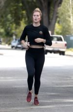 IRELAND BALDWIN Out Jogging in Los Angeles 05/30/2020