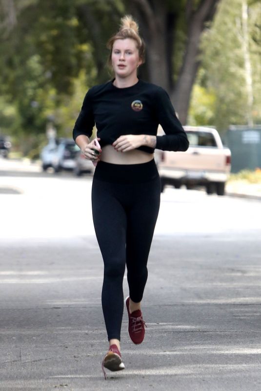 IRELAND BALDWIN Out Jogging in Los Angeles 05/30/2020