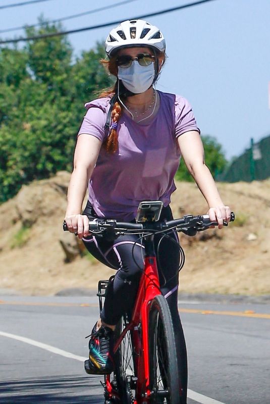 ISLA FISHER Out for Bike Ride in Hollywood 05/08/2020