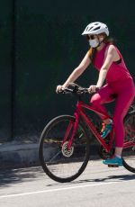 ISLA FISHER Out Riding a Bike in Los Angeles 05/14/2020