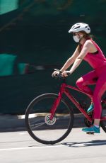 ISLA FISHER Out Riding a Bike in Los Angeles 05/14/2020