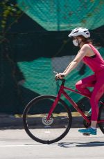ISLA FISHER Out Riding a Bike in Los Angeles 05/14/2020