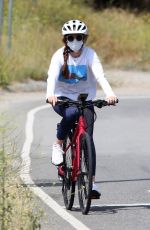 ISLA FISHER Out Riding Her Bike in Los Angeles 05/29/2020