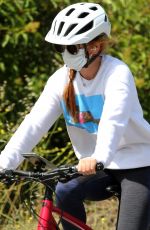 ISLA FISHER Out Riding Her Bike in Los Angeles 05/29/2020
