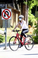 ISLA FISHER Riding Bike Out in Hollywood Hills 05/20/2020