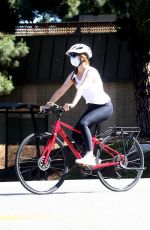 ISLA FISHER Riding Bike Out in Hollywood Hills 05/20/2020