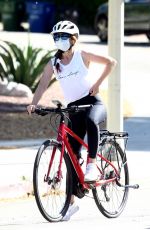 ISLA FISHER Riding Bike Out in Hollywood Hills 05/20/2020