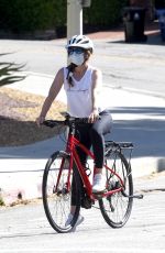 ISLA FISHER Riding Bike Out in Hollywood Hills 05/20/2020