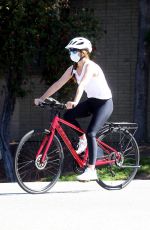ISLA FISHER Riding Bike Out in Hollywood Hills 05/20/2020
