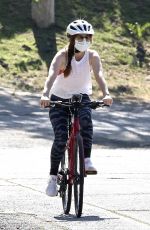 ISLA FISHER Riding Her Bike Out in Los Angeles 05/09/2020