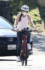 ISLA FISHER Riding Her Bike Out in Los Angeles 05/09/2020