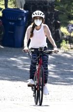 ISLA FISHER Riding Her Bike Out in Los Angeles 05/09/2020