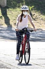 ISLA FISHER Riding Her Bike Out in Los Angeles 05/09/2020
