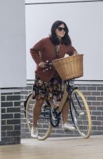 JENNA LOUISE COLEMAN Out Riding Bike in London 04/27/2020