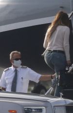 JENNIFER LOPEZ and Alex Rodriguez Boarding on a Private Jet in Miami 05/29/2020