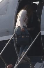 JENNIFER LOPEZ and Alex Rodriguez Boarding on a Private Jet in Miami 05/29/2020