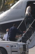 JENNIFER LOPEZ and Alex Rodriguez Boarding on a Private Jet in Miami 05/29/2020