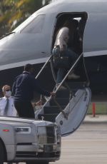 JENNIFER LOPEZ and Alex Rodriguez Boarding on a Private Jet in Miami 05/29/2020