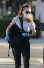 JESSICA CHASTAIN Wearing Mask Out in Pacific Palisades 05/13/2020