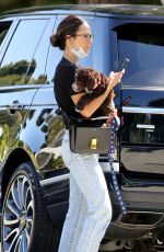 JORDANA BREWSTER in Denim Out with Her Dog in Los Angeles 05/06/2020