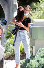 JORDANA BREWSTER in Denim Out with Her Dog in Los Angeles 05/06/2020