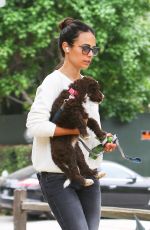 JORDANA BREWSTER Out with Her Dog in Los Angeles 05/10/2020