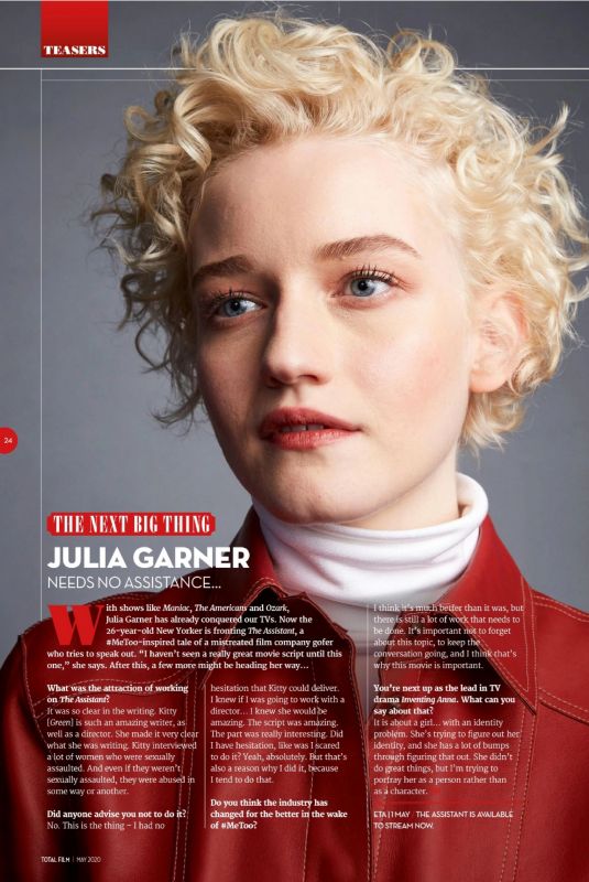 JULIA GARNER in Total Film Magazine, May 2020