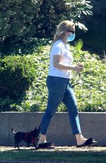 KAITLIN DOUBLEDAY Out with Her Dog in Beverly Hills 05/08/2020