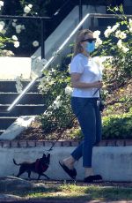 KAITLIN DOUBLEDAY Out with Her Dog in Beverly Hills 05/08/2020