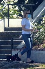 KAITLIN DOUBLEDAY Out with Her Dog in Beverly Hills 05/08/2020