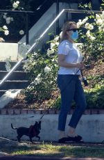 KAITLIN DOUBLEDAY Out with Her Dog in Beverly Hills 05/08/2020