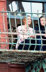 KARLIE KLOSS and Joshua Kushner Kissing on Their Balcony in New York 05/14/2020