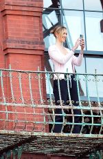 KARLIE KLOSS and Joshua Kushner Kissing on Their Balcony in New York 05/14/2020