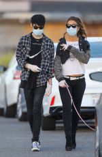 KATE BECKINSALE and Goody Grace Out with Their Dog in Malibu 05/15/2020
