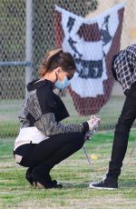 KATE BECKINSALE and Goody Grace Out with Their Dog in Malibu 05/15/2020