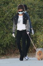 KATE BECKINSALE Out with Her Dog in Malibu 05/15/2020