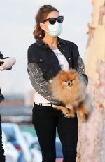 KATE BECKINSALE Out with Her Dog in Malibu 05/15/2020