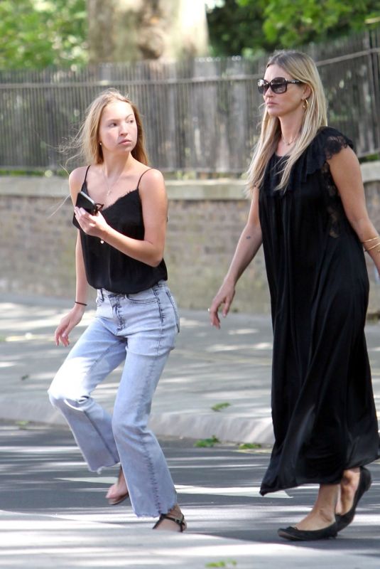 KATE MOSS Out with Her Daughter in London 05/28/2020