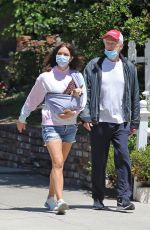 KATHARINE MCPHEE in Denim Shorts and David Foster Out in Los Angeles 05/19/2020