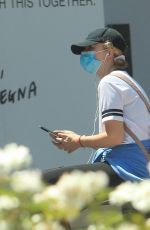 KATHRYN NEWTON Wearing Mask Out in Beverly Hills 04/30/2020