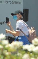 KATHRYN NEWTON Wearing Mask Out in Beverly Hills 04/30/2020