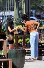KELY ROWLAND in Ripped Denim Shopping for House Plants in Los Angeles 05/19/2020
