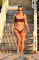 KIM KARDASHIAN in Bikini Out at a Beah in Malibu 05/05/2020